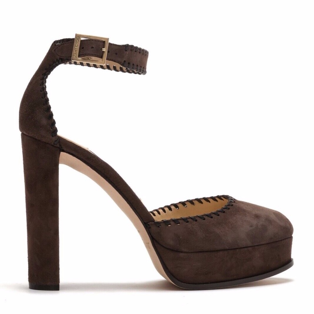 Jimmy Choo Daphne Suede Platform Sandal - Picture 6 of 8